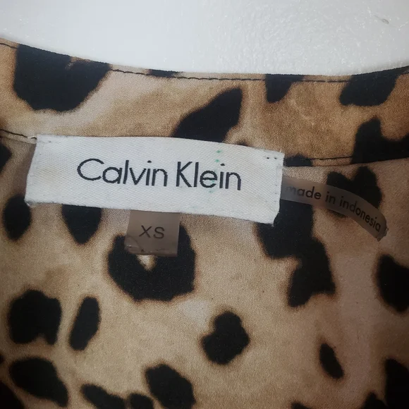 Calvin Klein blouse cheetah leopard print XS - Picture 5 of 5